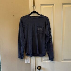 Men's Blue Long Sleeve Shirt -Medium